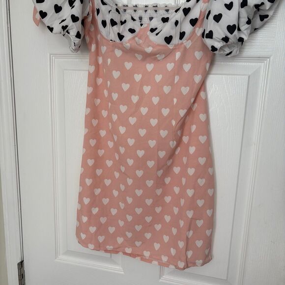 Missy‎ Empire Pink And White Heart Print Size 10 - Picture 6 of 9